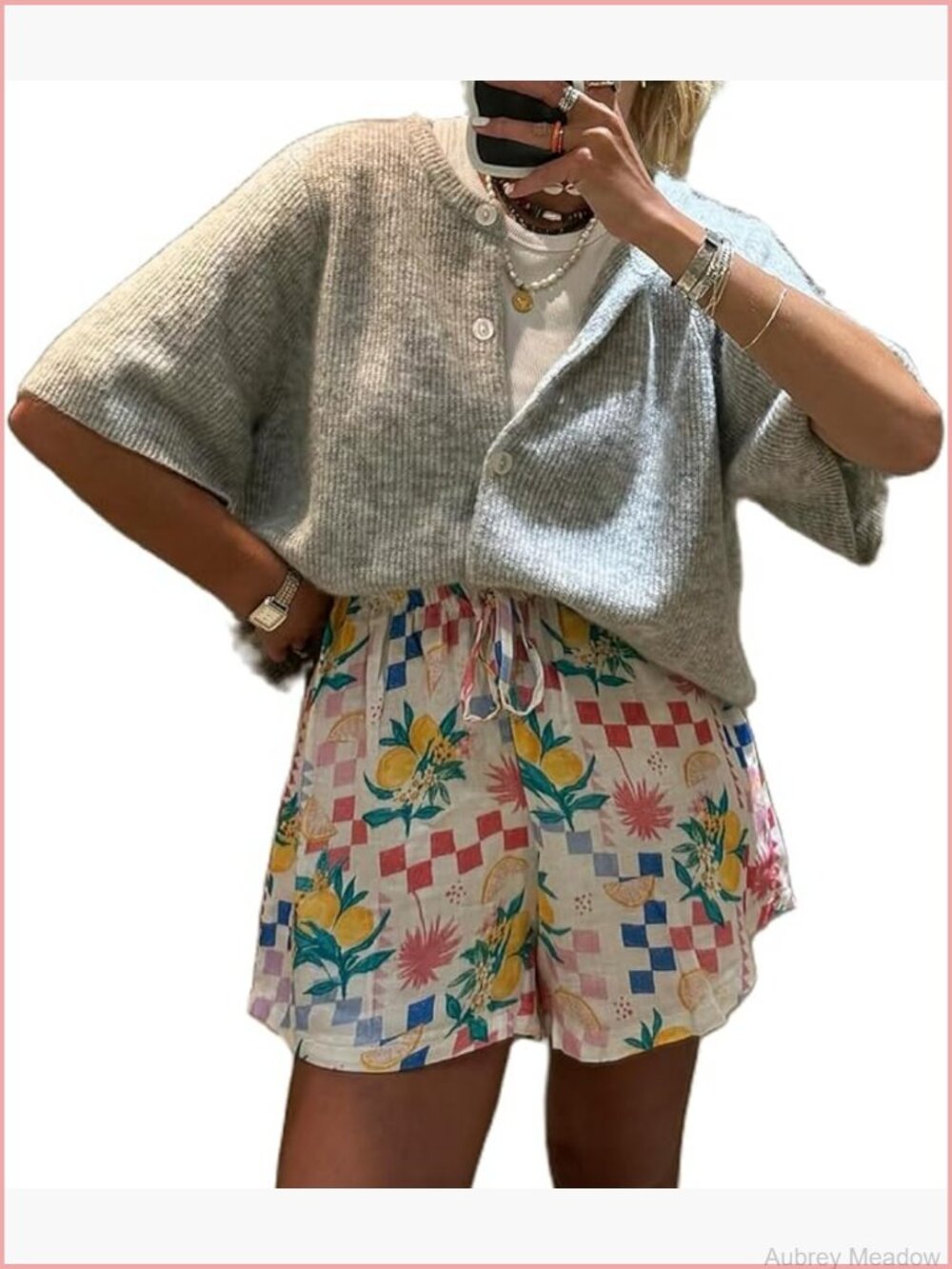 Y2K Short Sleeve Button Down Ribbed Knit Crop Cardigan Sweater